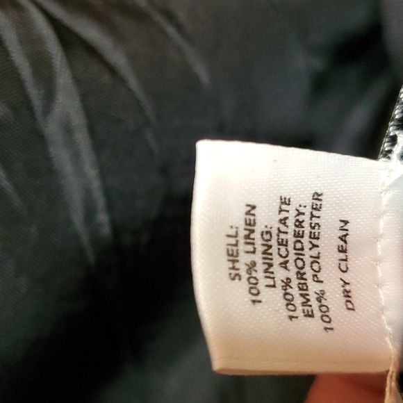 LOFT Printed Black A- Lined Skirt  8 - Picture 7 of 8